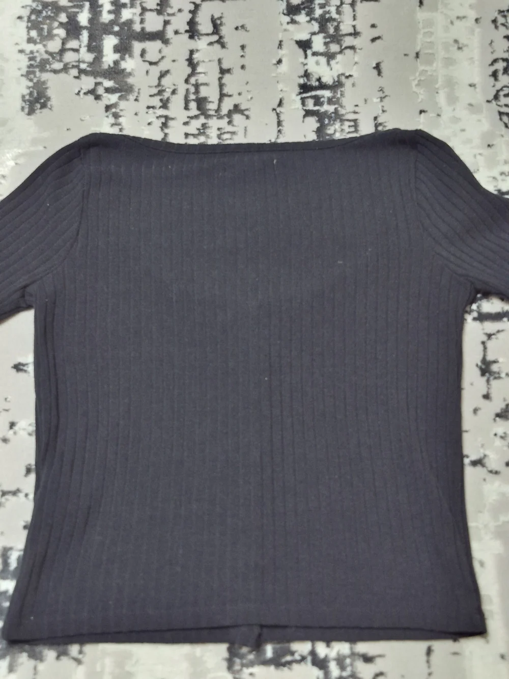 Madewell Ribbed Frankie scoop neck Cardigan Crop Tee True Black XS